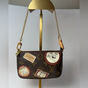 Louis Vuitton Monogram Patches Mini Pochette with Chain & CO